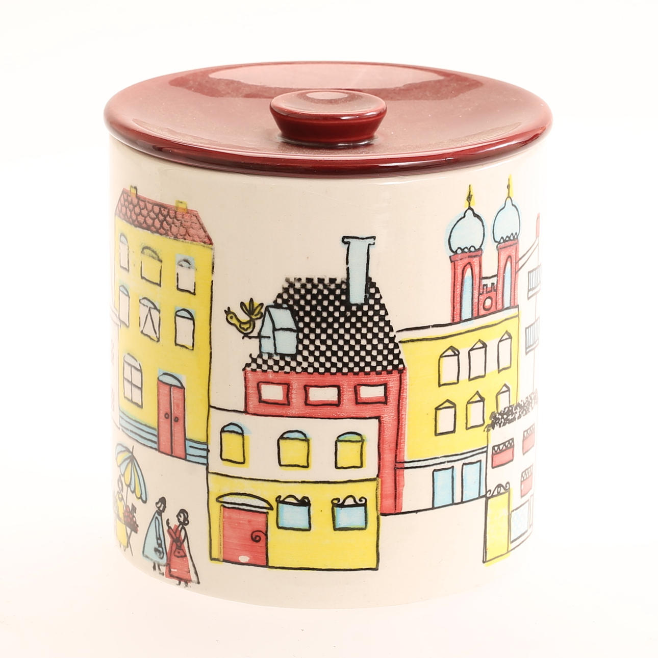 BURK, med lock, porslin, 1960-tal.