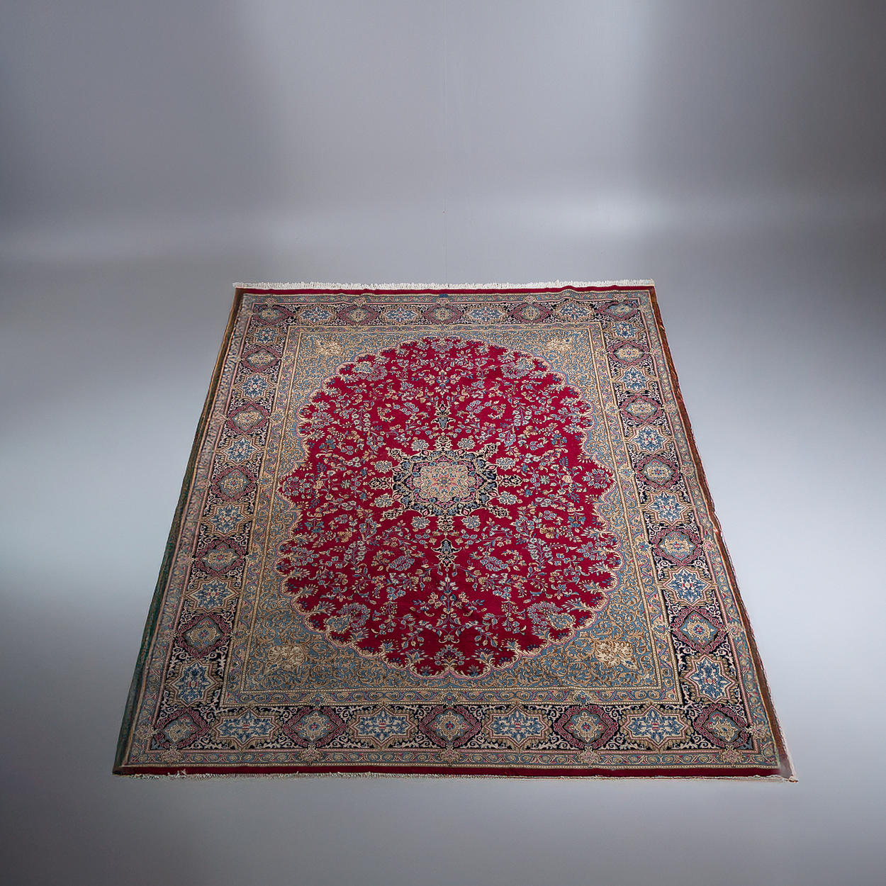CARPET, Kirman Laver, old, approx 495x343 cm.