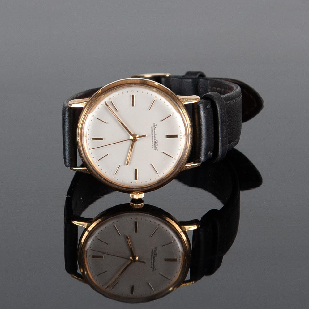 ARMBÅNDSURE. K18 guld, IWC, med kasse.