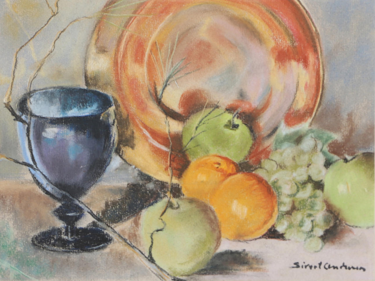 SIVERT ANDERSSON. Stilleben, akvarel, signeret.