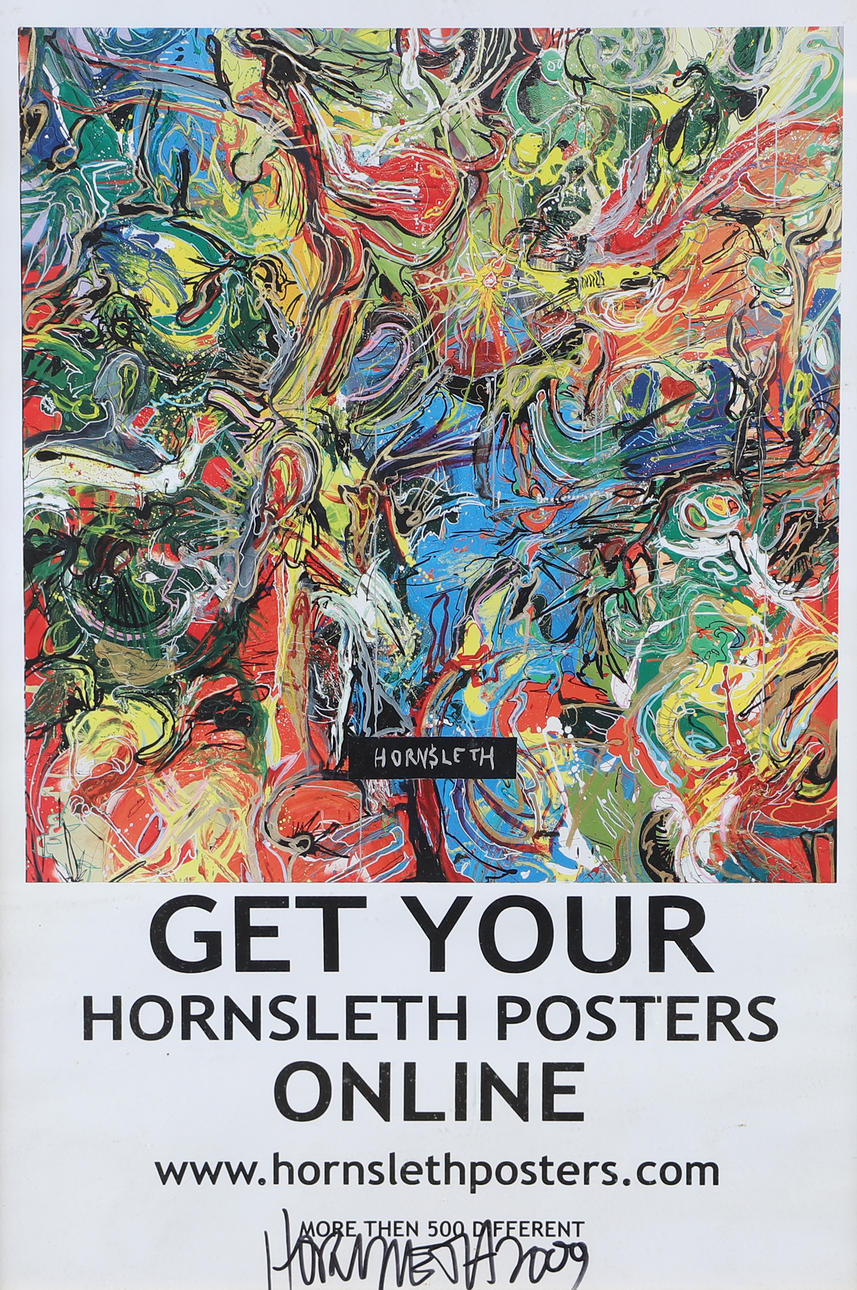 PLAKAT, Hornsleth, signeret.