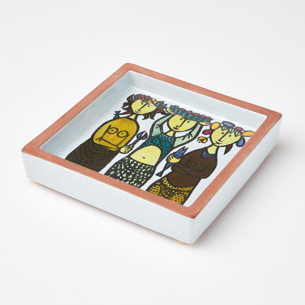 STIG LINDBERG. “Carnival”, dish, Gustavsberg, faience.