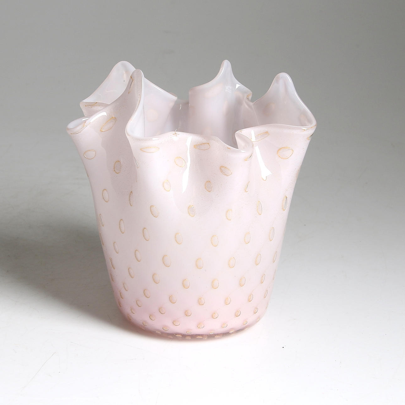 NÄSDUKSSKÅL, glas, "Fazzoletto", Murano, 1900-tal.