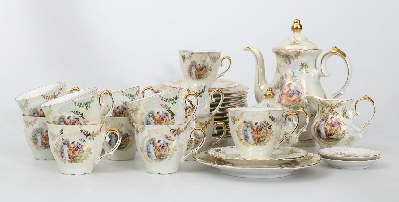 KAFFESERVIS, porslin, 41 delar, Tyskland.