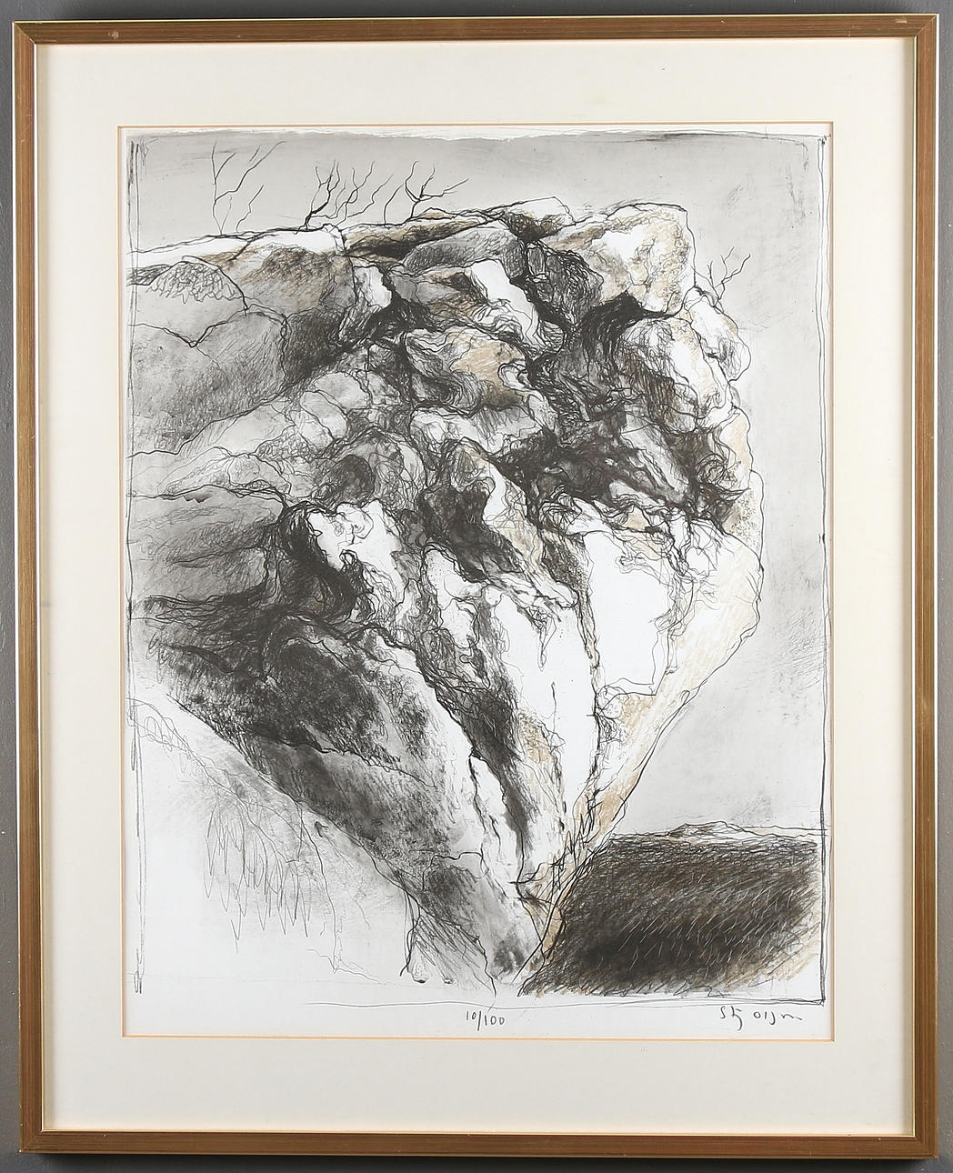 STIG OLSON. Klippa, litografi, signerad och numrerad 10/100.