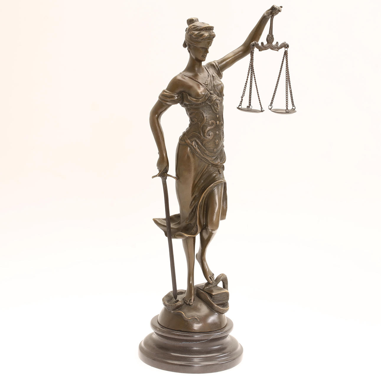 A BRONZE SCULPTURE, signed.