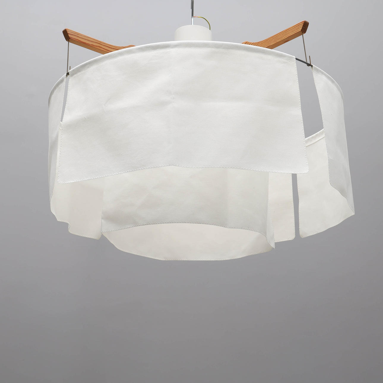 CEILING LAMP, pine, textile, model “Alma”, Robyggje.