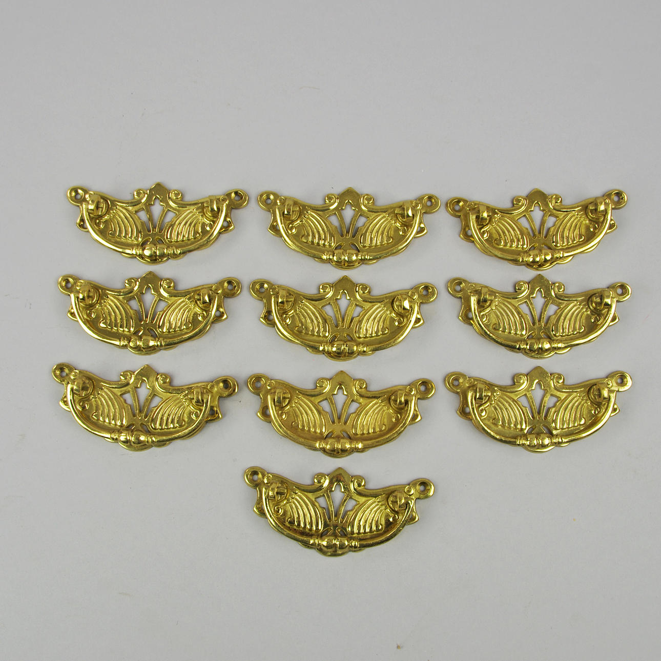 DRAGBESLAG, 10 stycken, mässing.