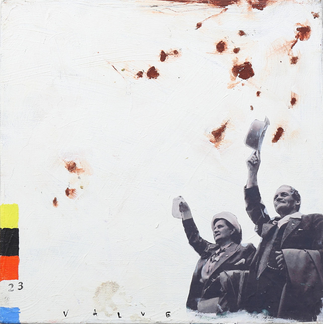 KARL VALVE. "Året var 1923", Mixed Media / Kollage, signerad 2009.