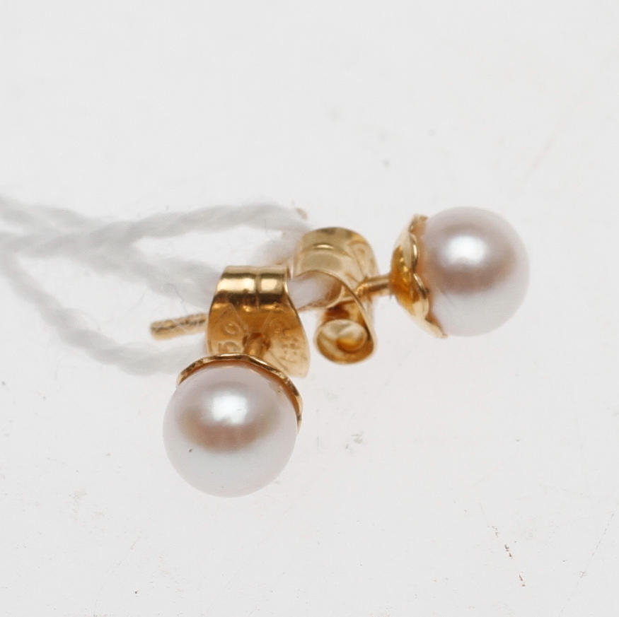 ÖRHÄNGEN, 1par, 18k guld med pärlor.