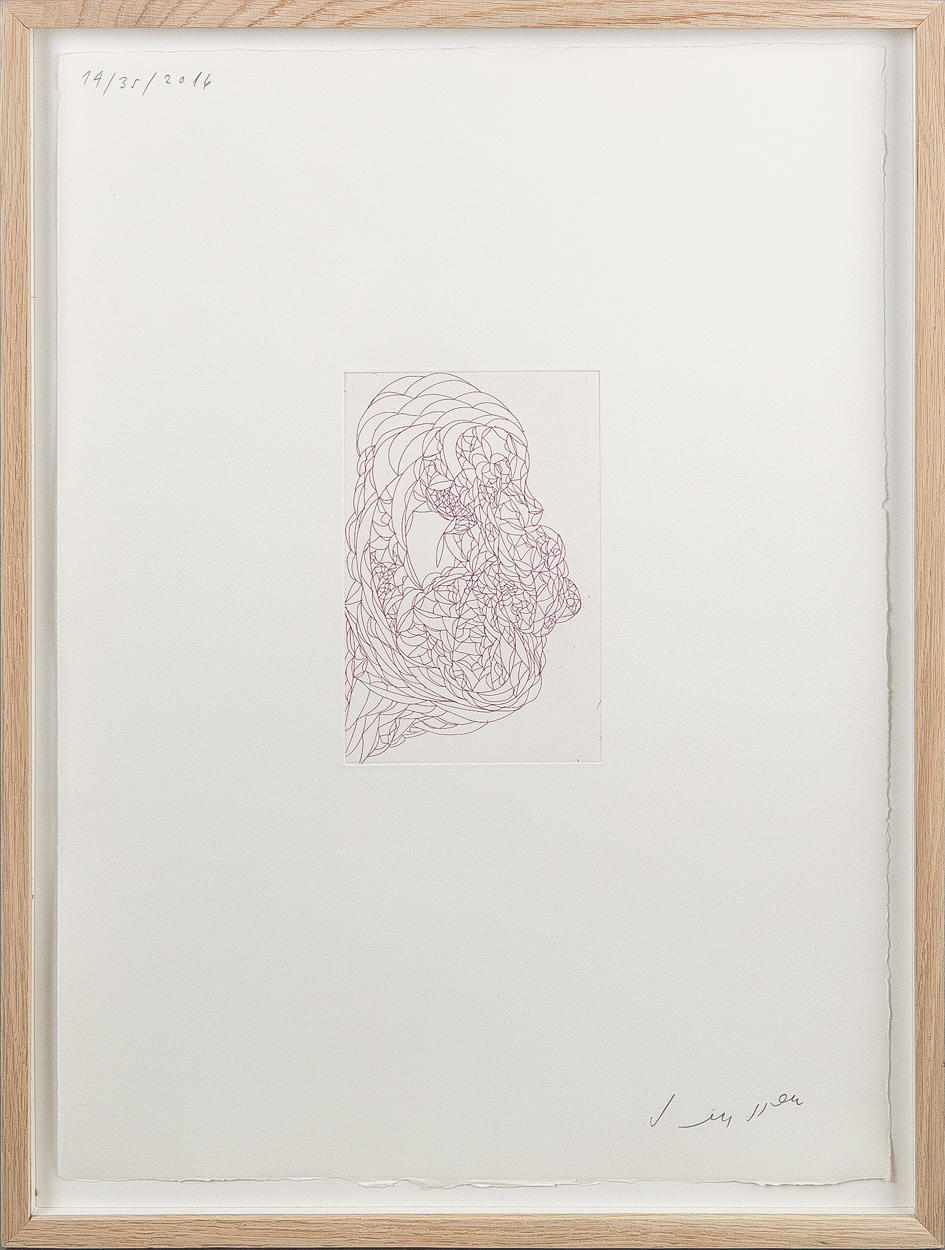 OLAV CHRISTOPHER JENSSEN (NORGE, FÖDD 1954). Composition, line etching.