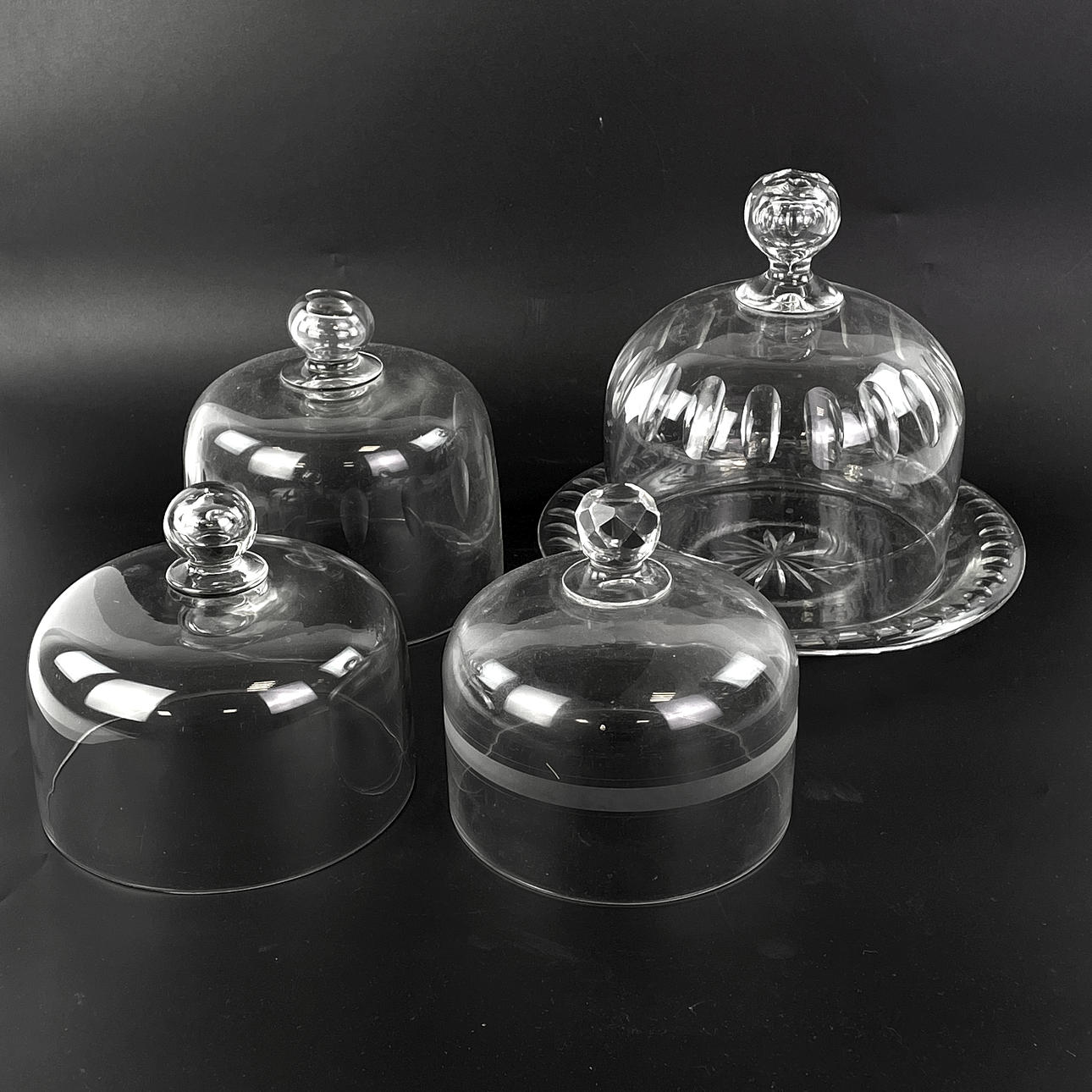OSTKUPOR, 4 delar, glas, 1900-tal.