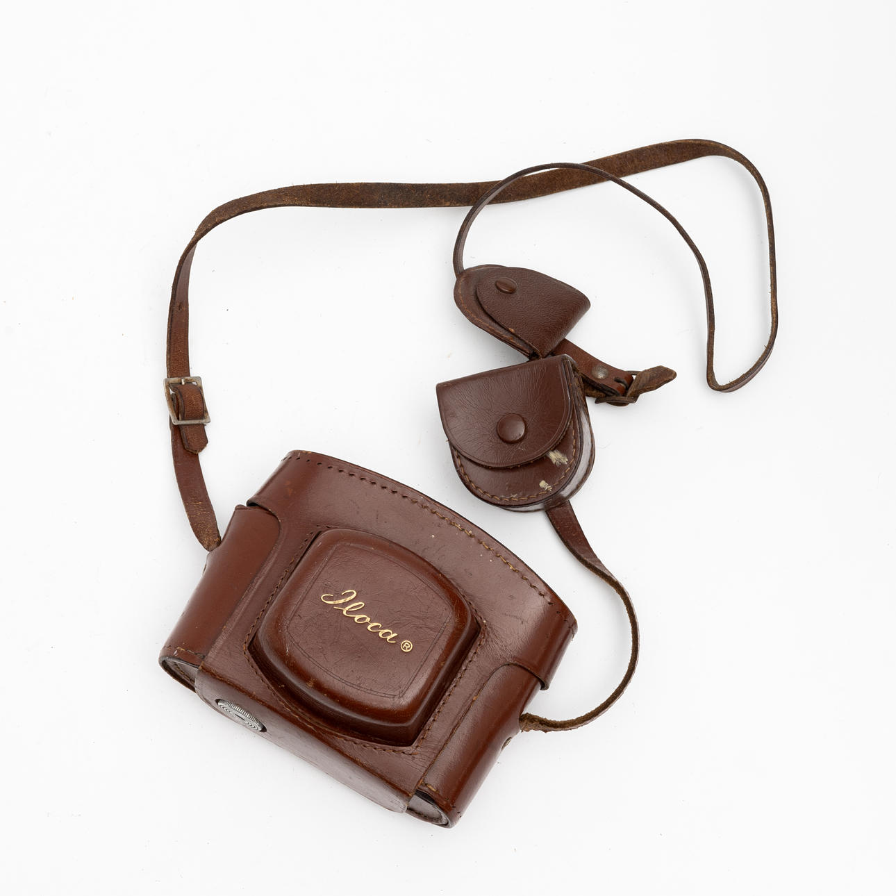 ILOCA, Camera compure- rapid IL, with leather case, mid 20th century.
