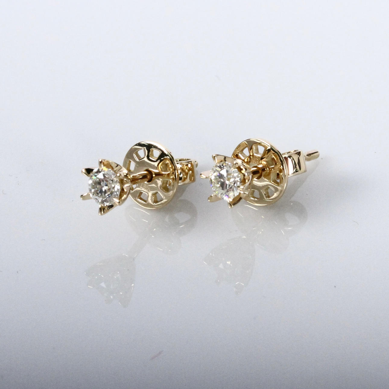 SOLITÄR-OHRRINGE, 0,36ct, 18K.