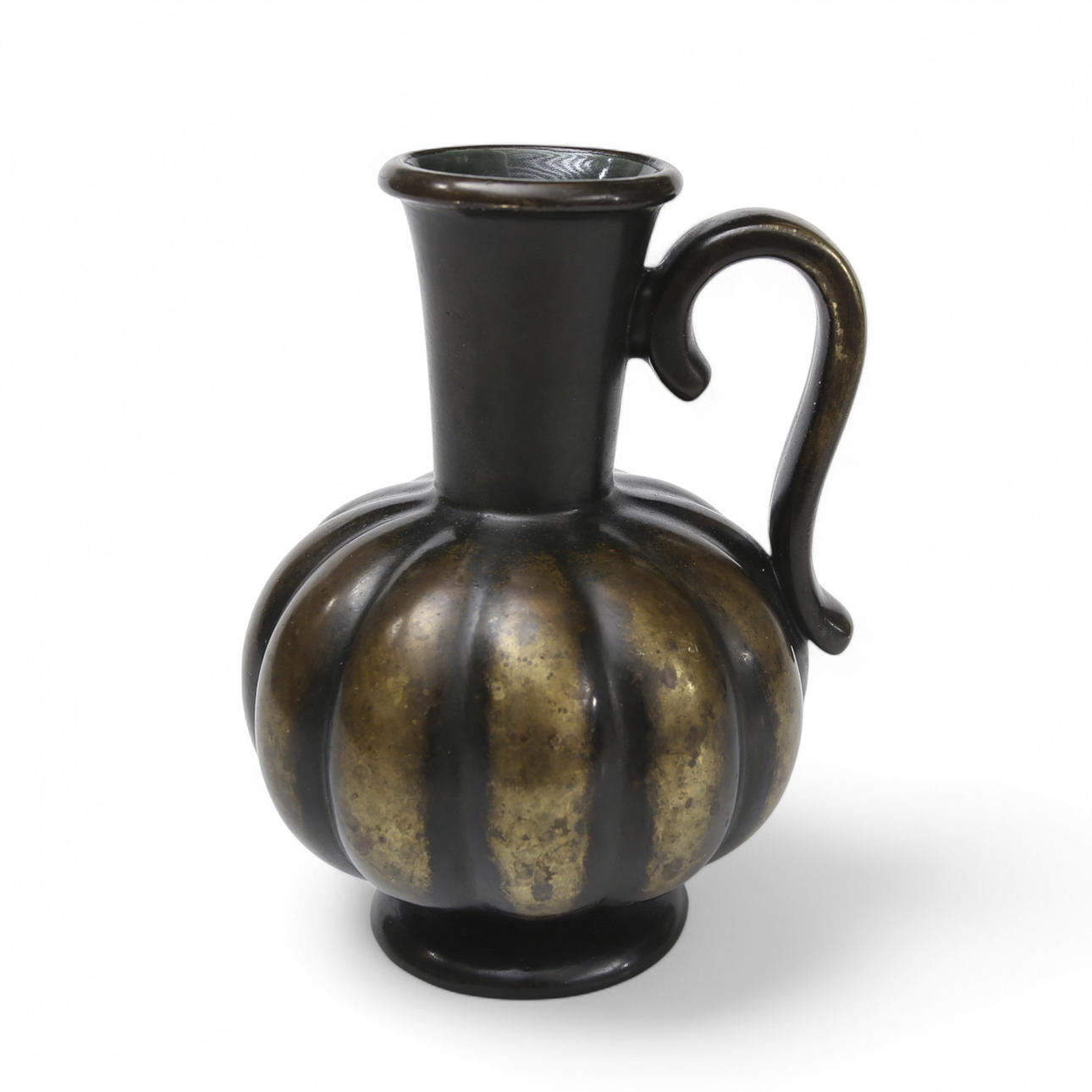 A bronze pendant vase, Arthur Percy Gefle.