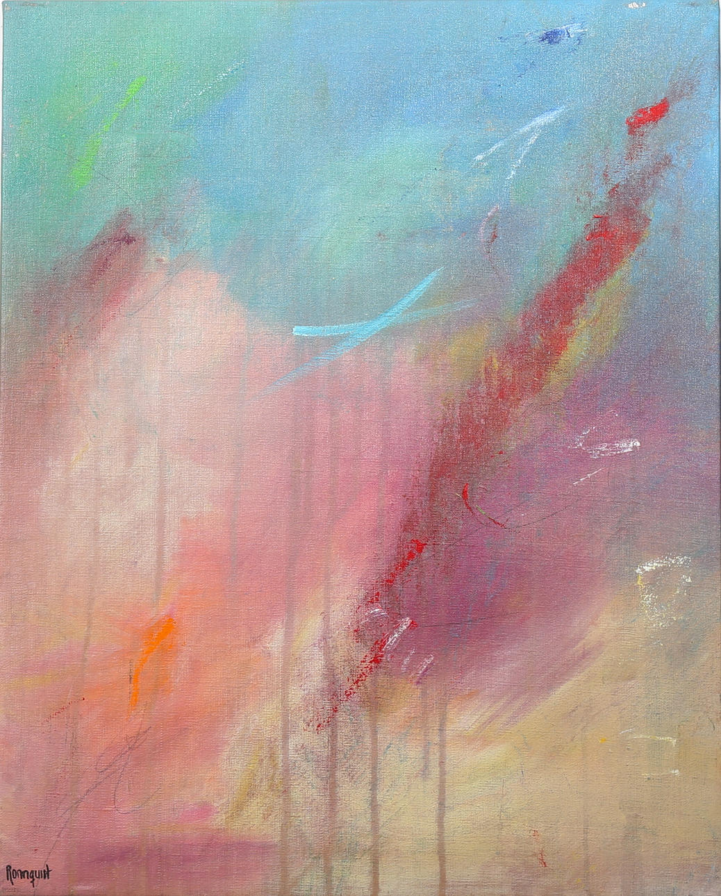 BJÖRN RÖNNQUIST. "S... Island, akryl på duk, signerad Rönnquist.