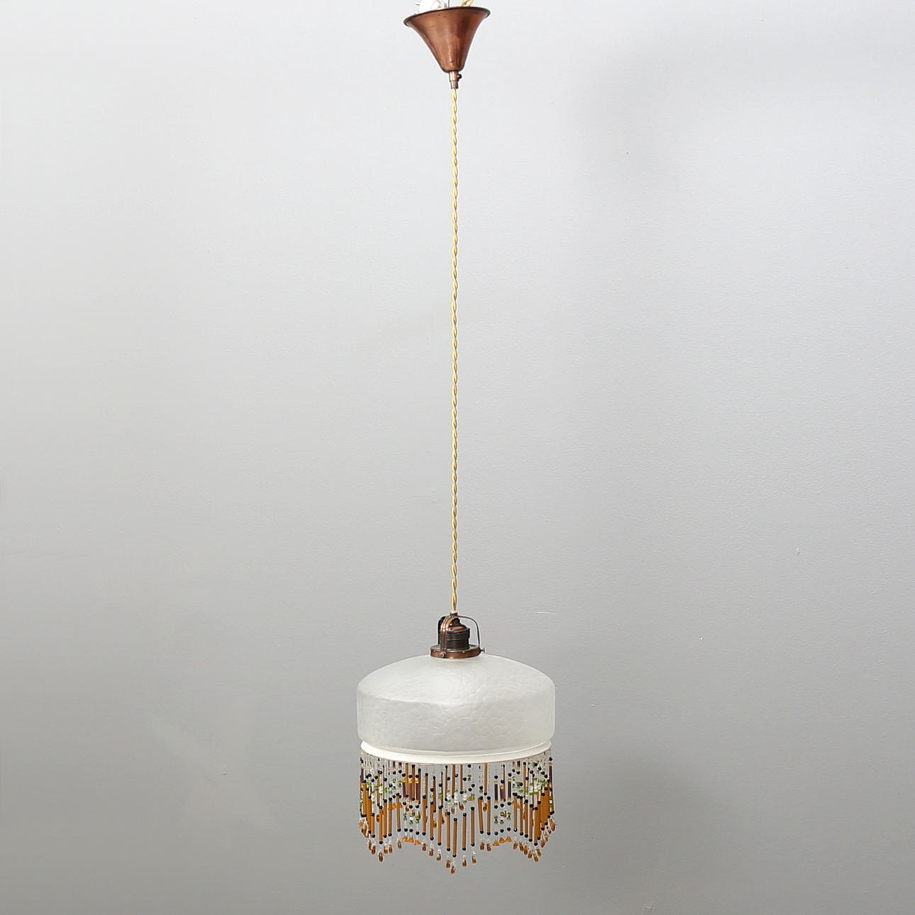 TAKLAMPA i glas ca 1900.