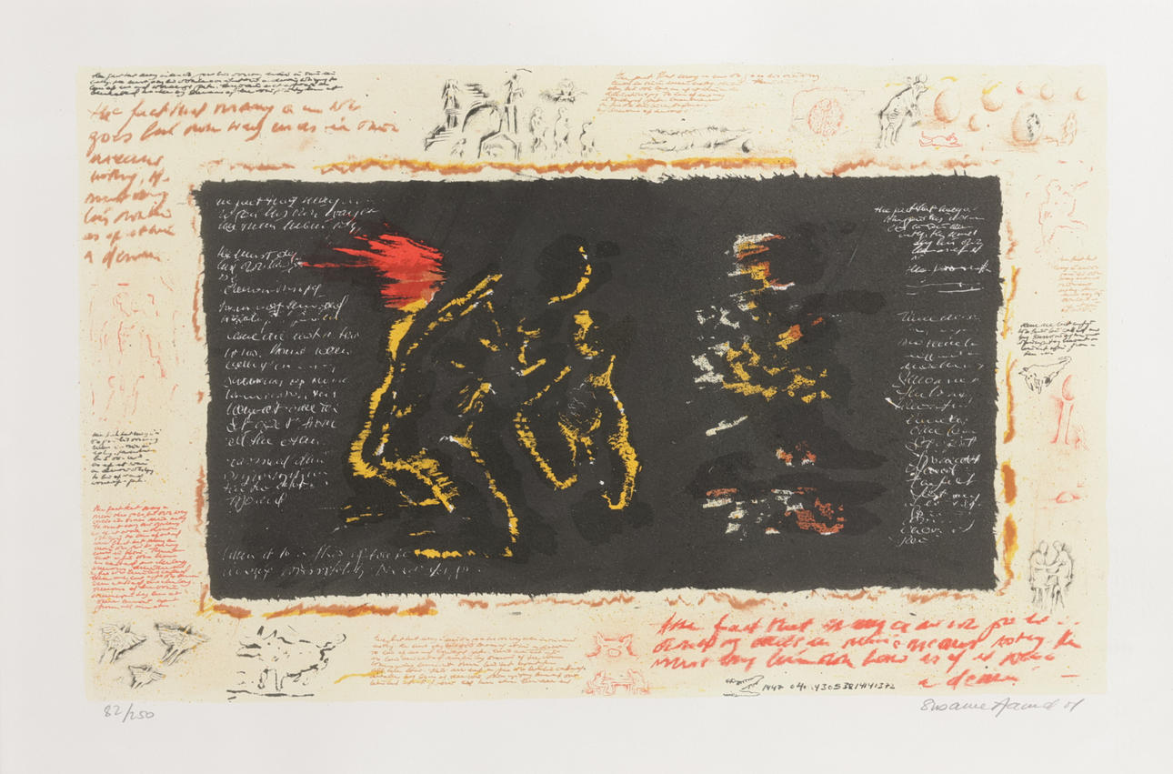 SUSANNE AAMUND. Litografisk komposition, 82/250.