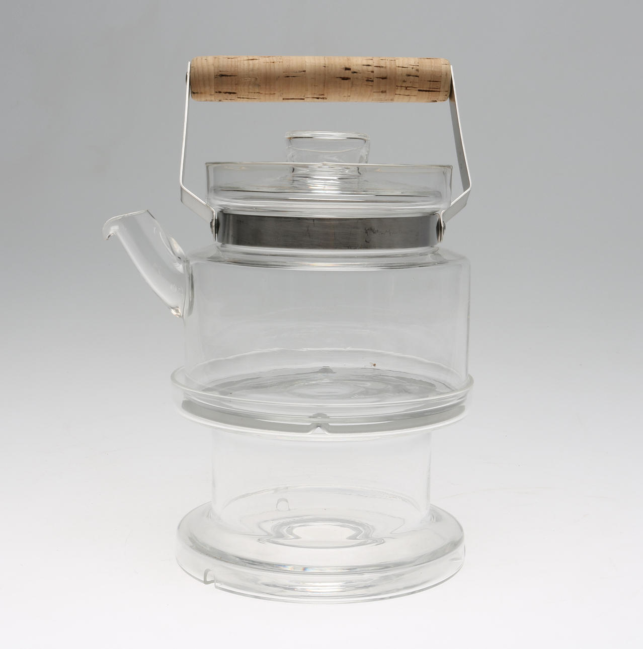 TEKANNA med VÄRMESTÄLL, 2 delar, glas, Signe Persson Melin, Boda Nova.