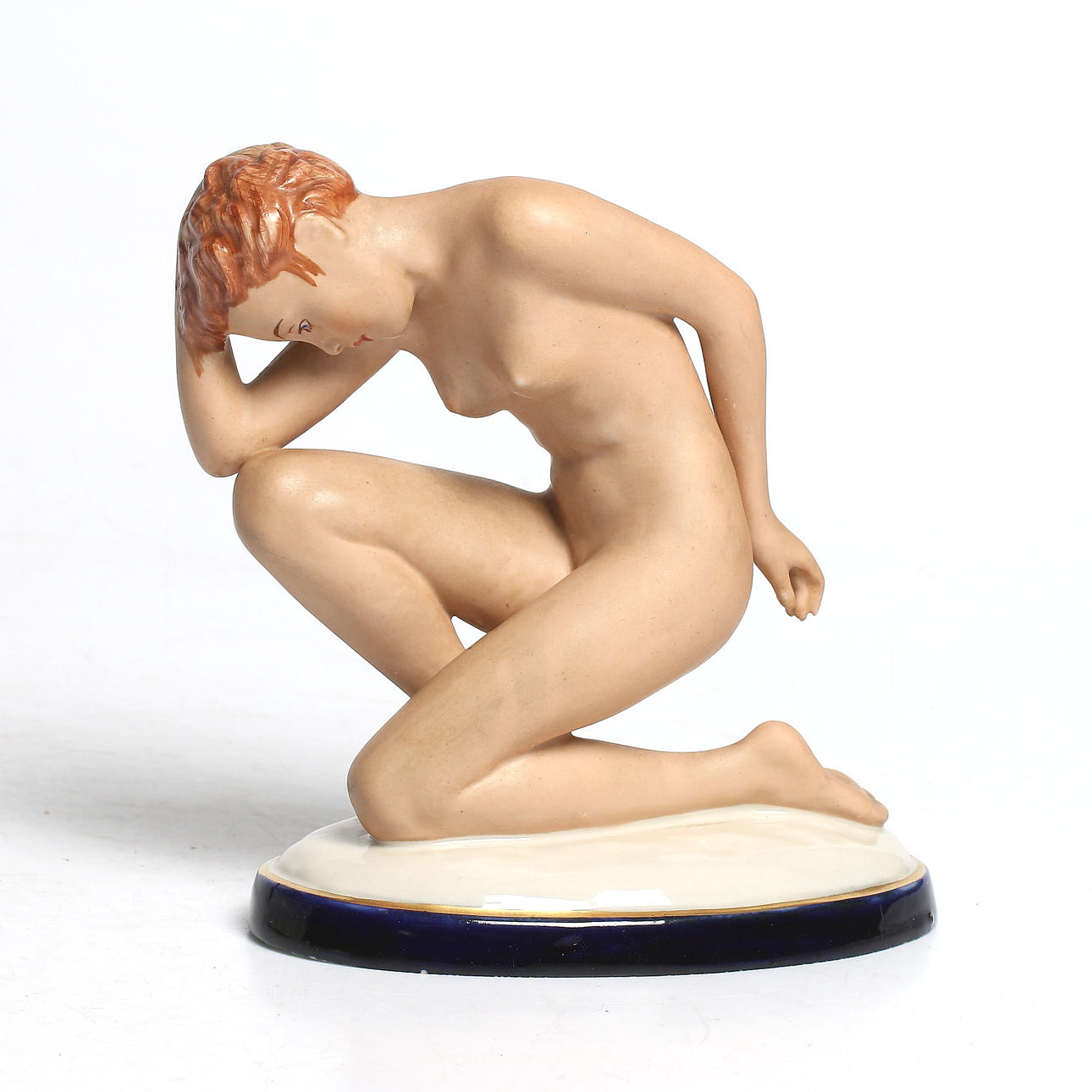 FIGURIN, porslin, design Elly Strobach, Royal Dux, 1900-tal.