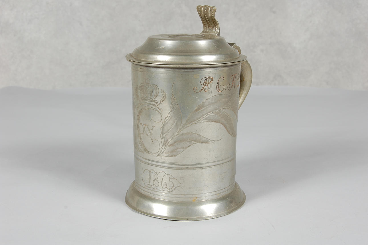 TENNSTOP, stämplat,PFW,( Peter Fredrik Wigholm) Arboga, 1864.