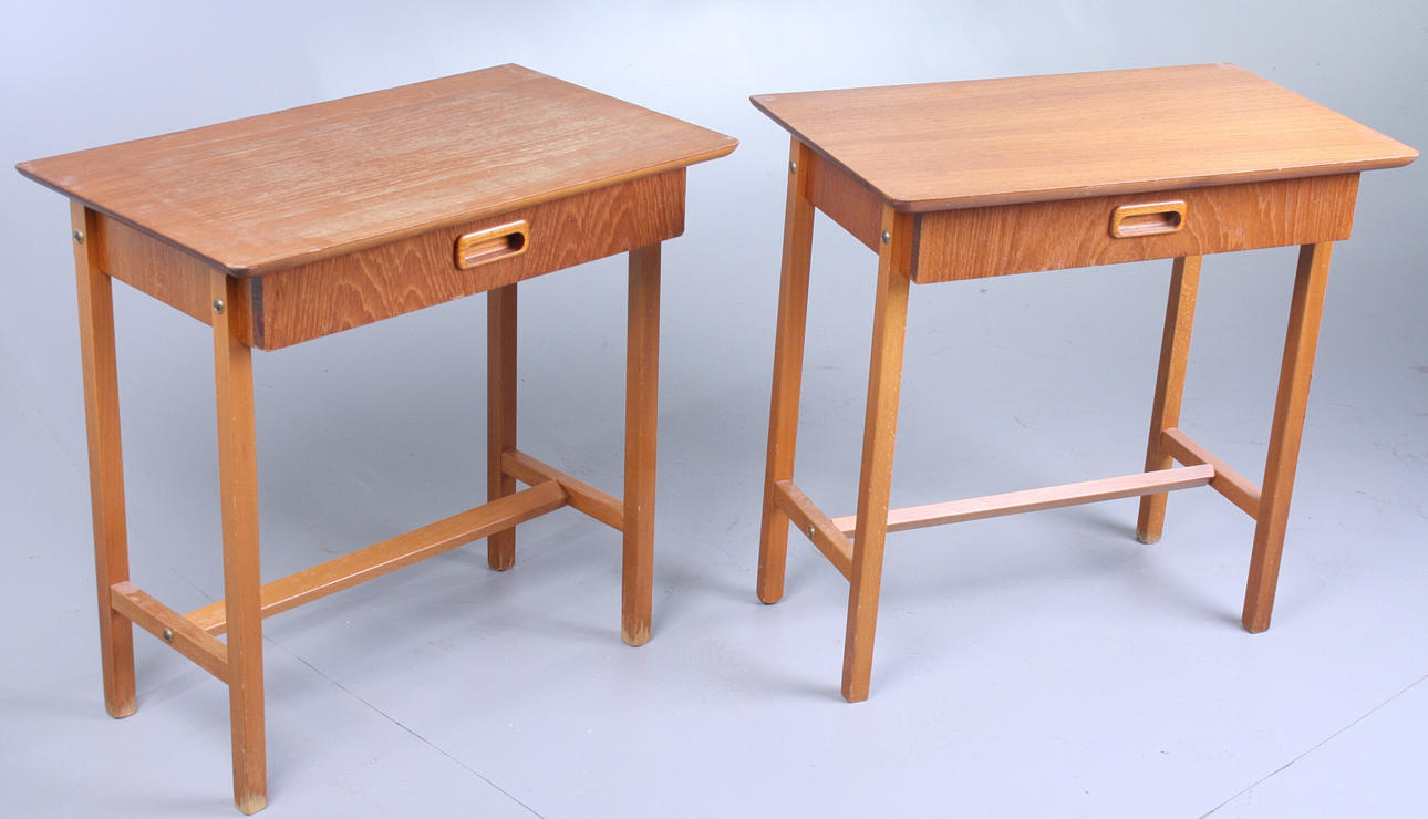 NATTDUKSBORD, 1 par, teak.