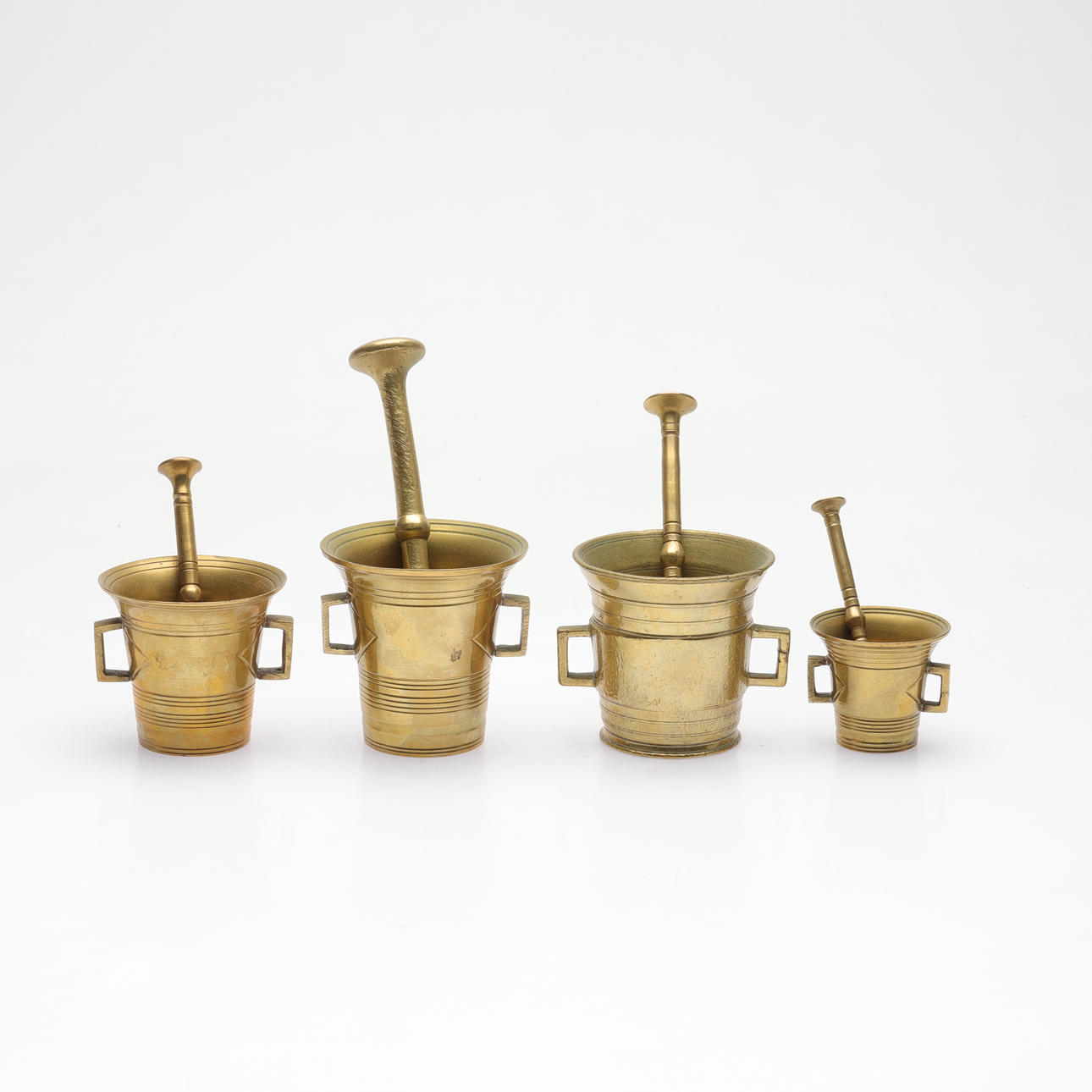 A set of four buttresses, with knobs, 20th century.