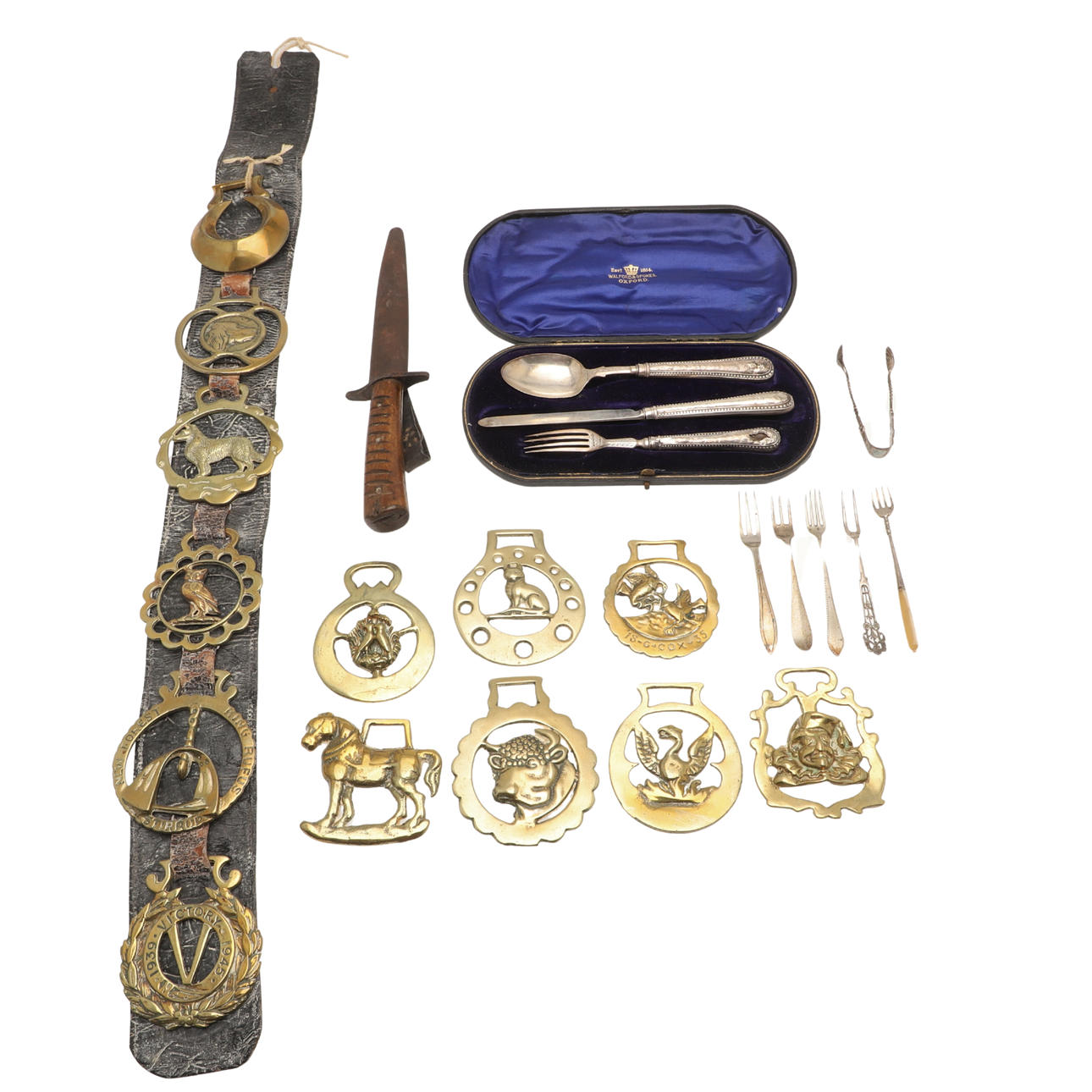 GEMISCHTE METALLWAREN, EINSCHLIESSLICH PFERDEMESSING, SILBER USW.