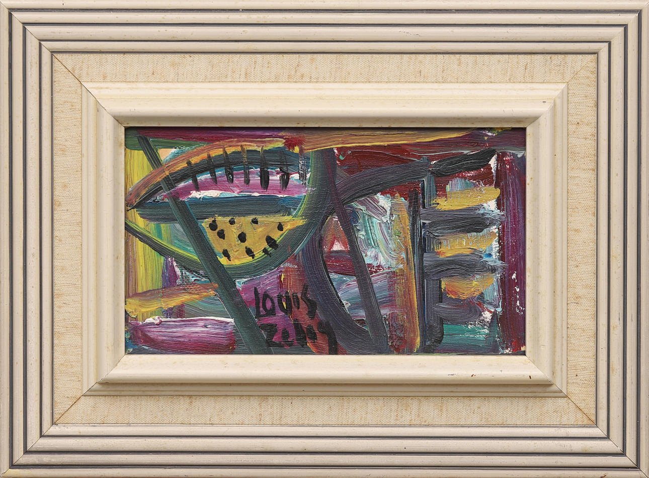 LOUIS ZELIG. Olie på panel, signeret.