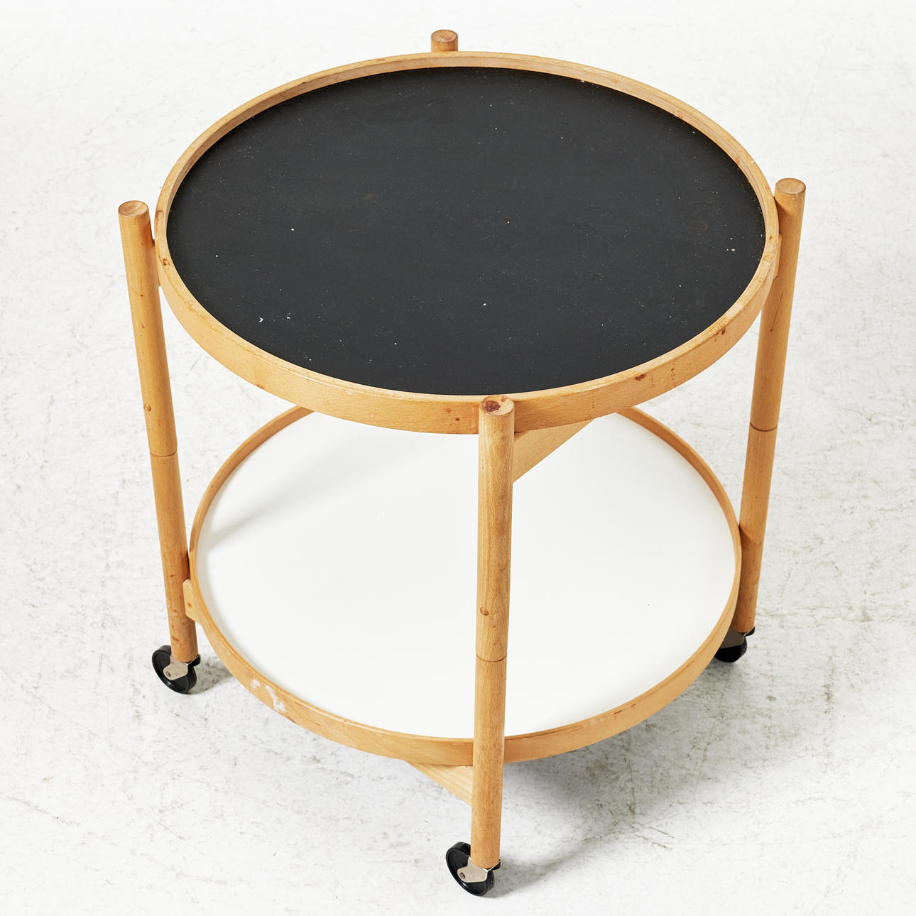 HIS RANT. Tray table, beech and laminate, Denmark.