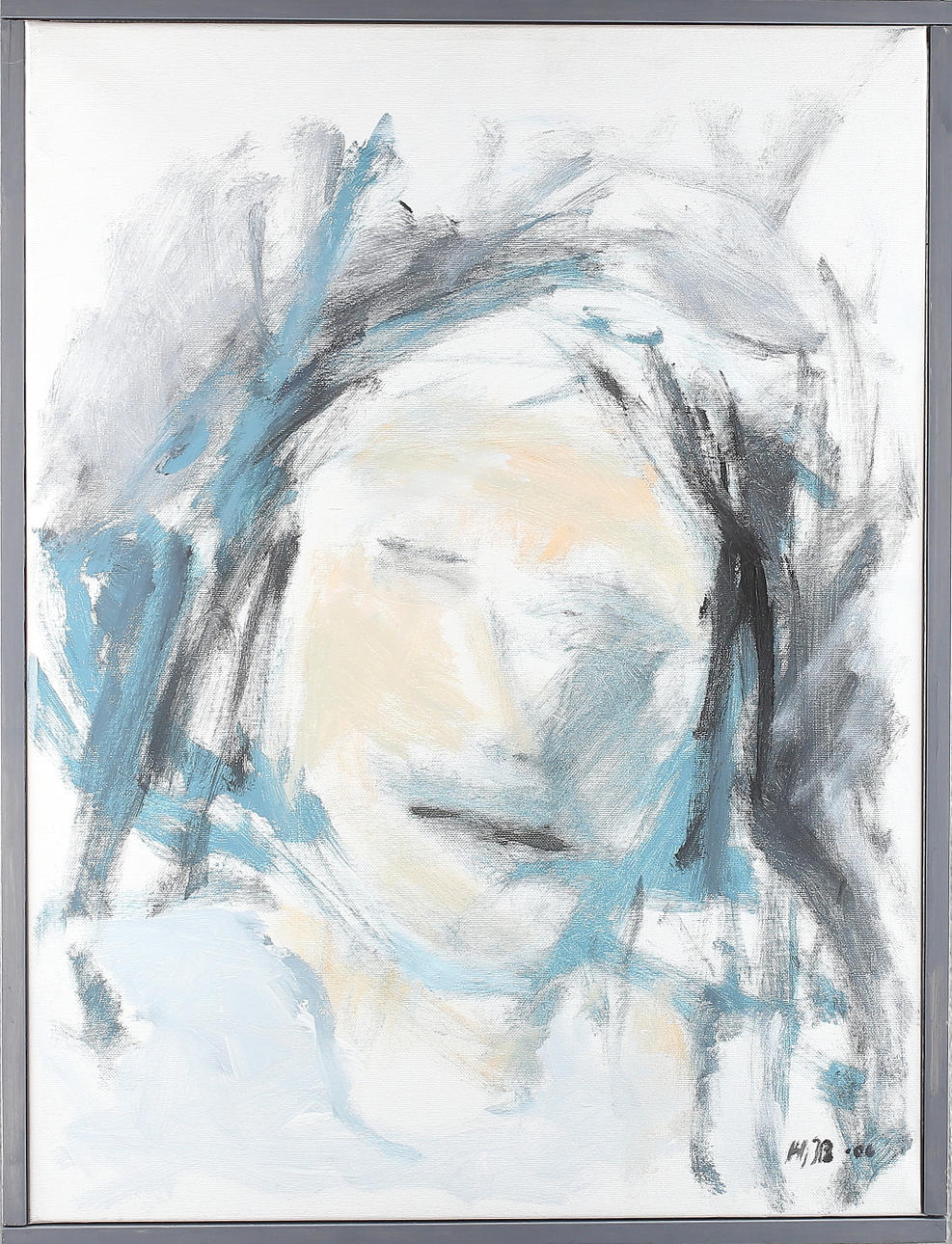 HJÖRDIS J BECKER. "Strömkarlen spelar....", olja på duk, signerad samt daterad -06.