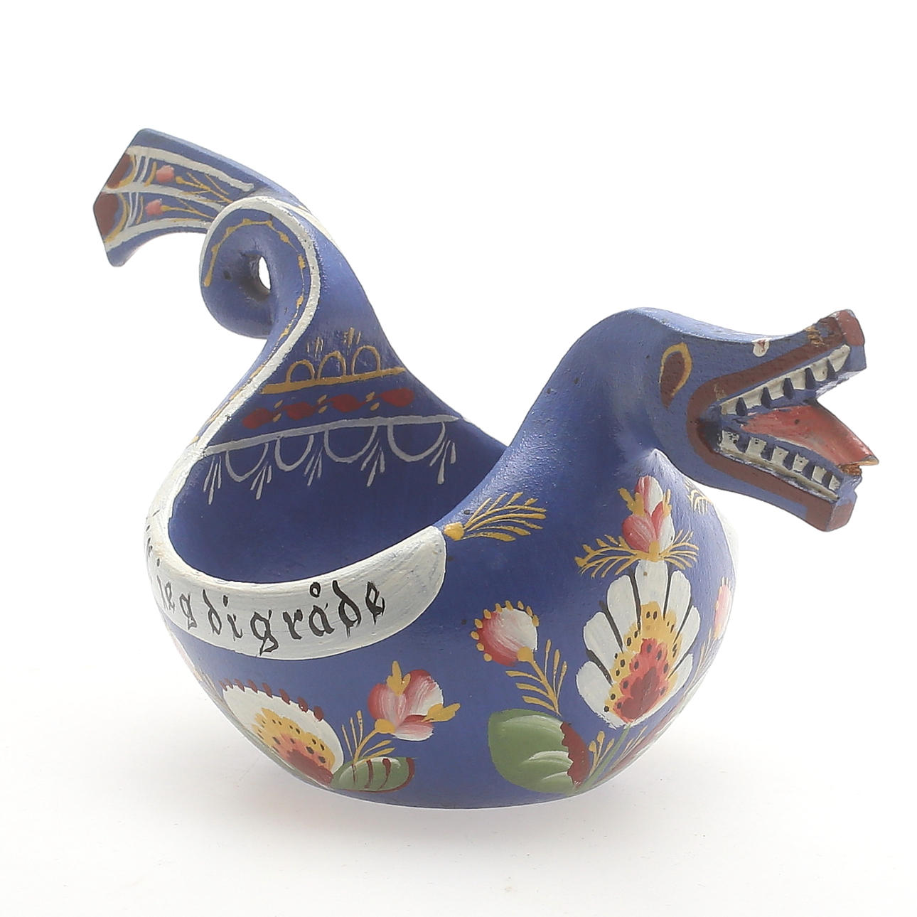 ÖLGÅS, allmoge, bemålat trä med klarlack, Norge, 1800-tal.