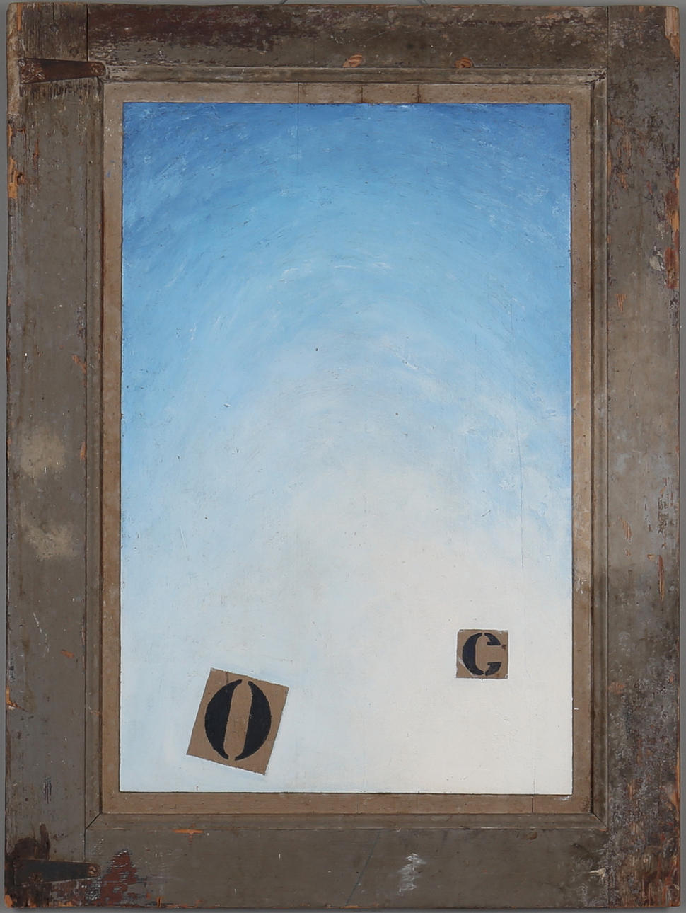 CHRISTIAN BJERING. "Genuine Provence". Oljemålning på trädörr. A tergo påskrift och signering på papper.