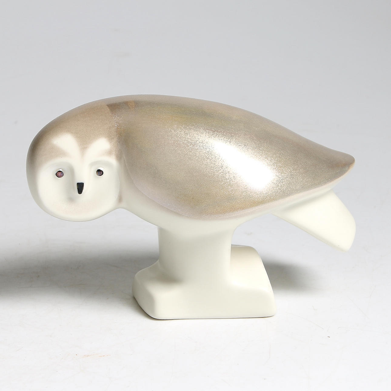 FIGURIN, stegods, uggla, Lillemor Mannerheim, WWF, Arabia, Finland. 1900-talets andra hälft.