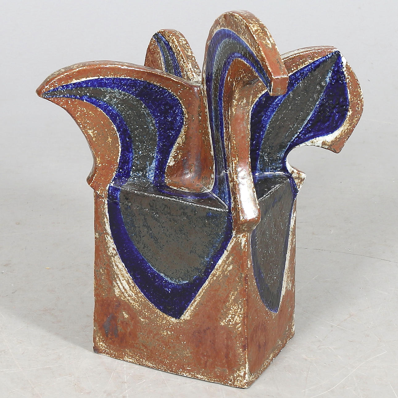 BERTIL LUNDGREN. Skulptur, stengods, hästar, unik, signerad Rörstrand.