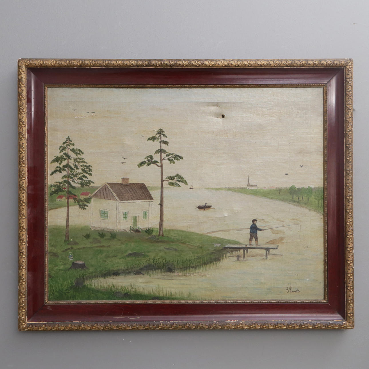 OIDENTIFIERAD KONSTNÄR. ÓLEO, sobre lienzo, firmado Lindh, probablemente del siglo XIX.