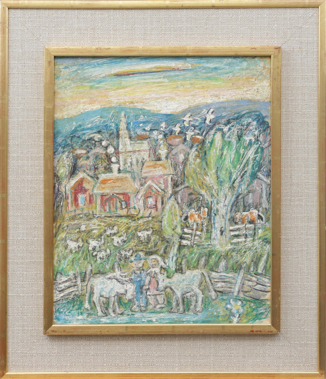 HANS ÅNGSÄTER. ÓLEO, sobre panel, firmado.