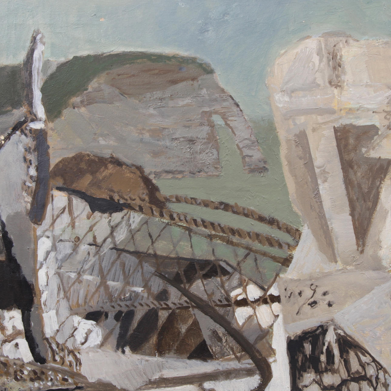 HUGO LINER. Olja på duk, "Fransk kust", signerad samt daterad 1954.