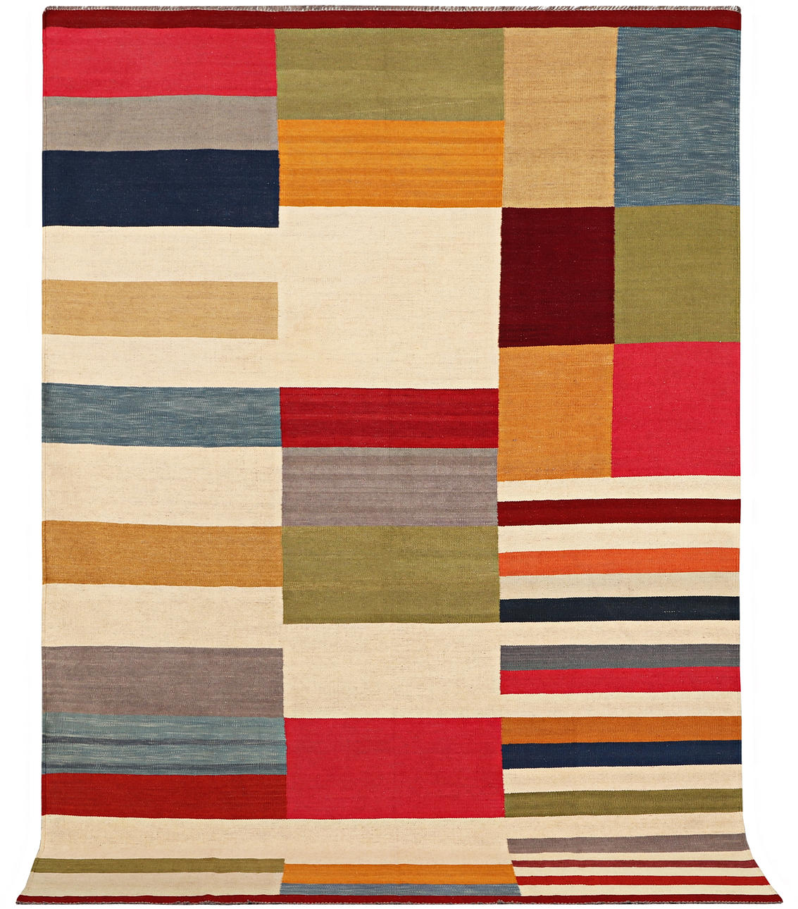 CARPET, modern Kelim Afghan, 296x200 cm.