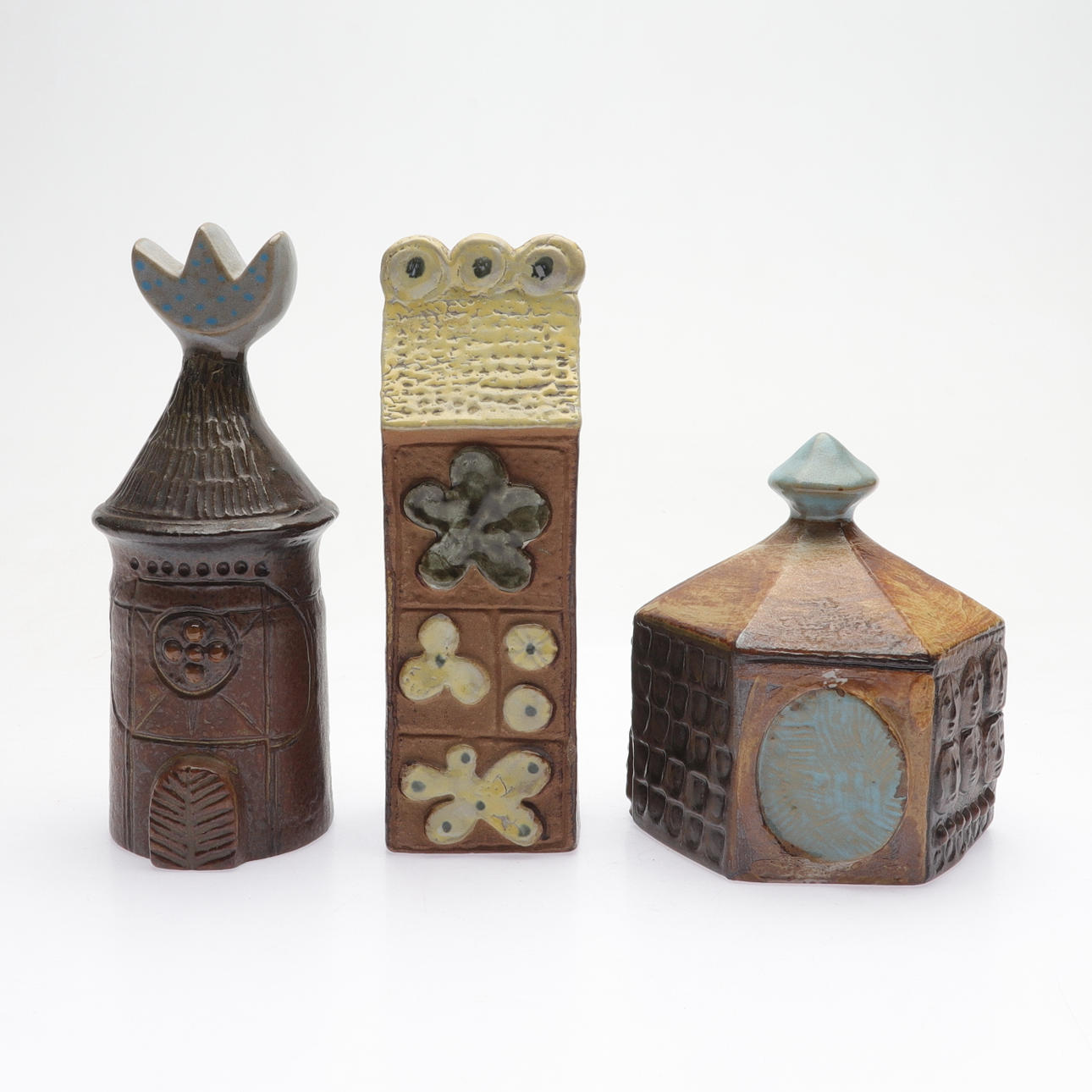 BERTIL VALLIEN. sculpture, 3 pieces, stoneware, “Bagdad