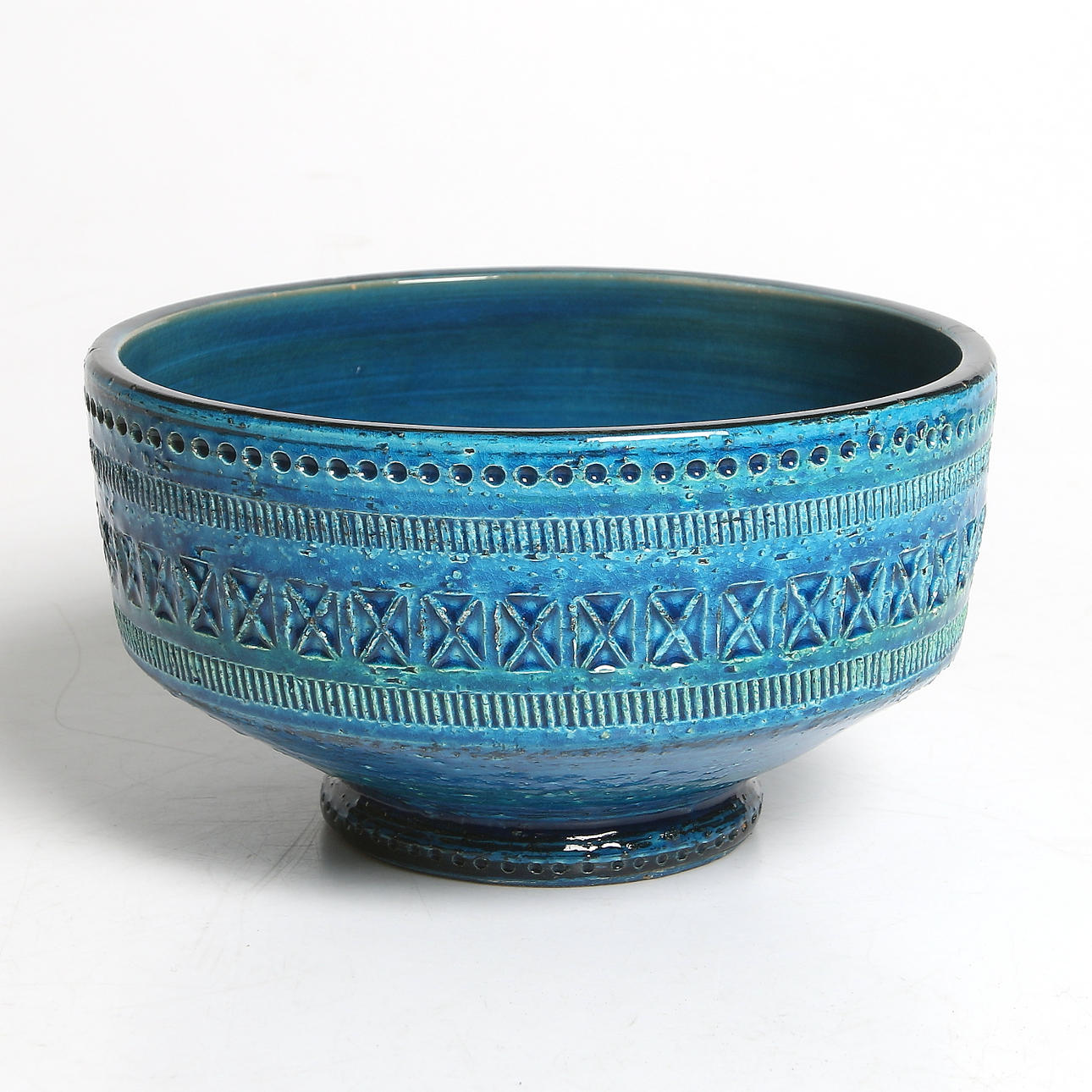 SKÅL, keramik, "Rimini Blue", Aldo Londi, Bitossi, 1900-talets mitt.