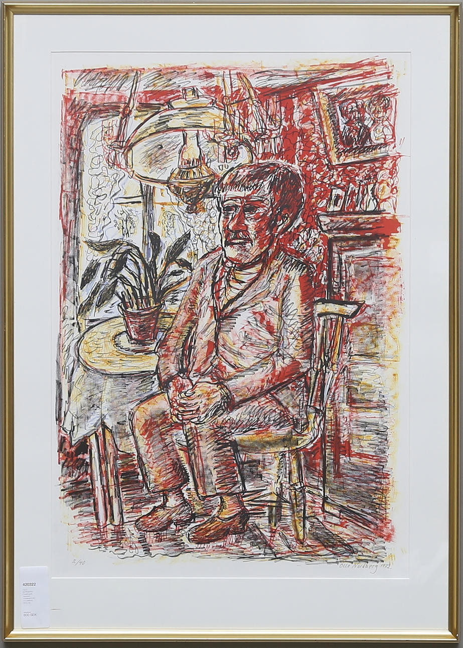 OLLE NORDBERG. Färglitografi, signerad, numrerad 2/40 och daterad 1972.