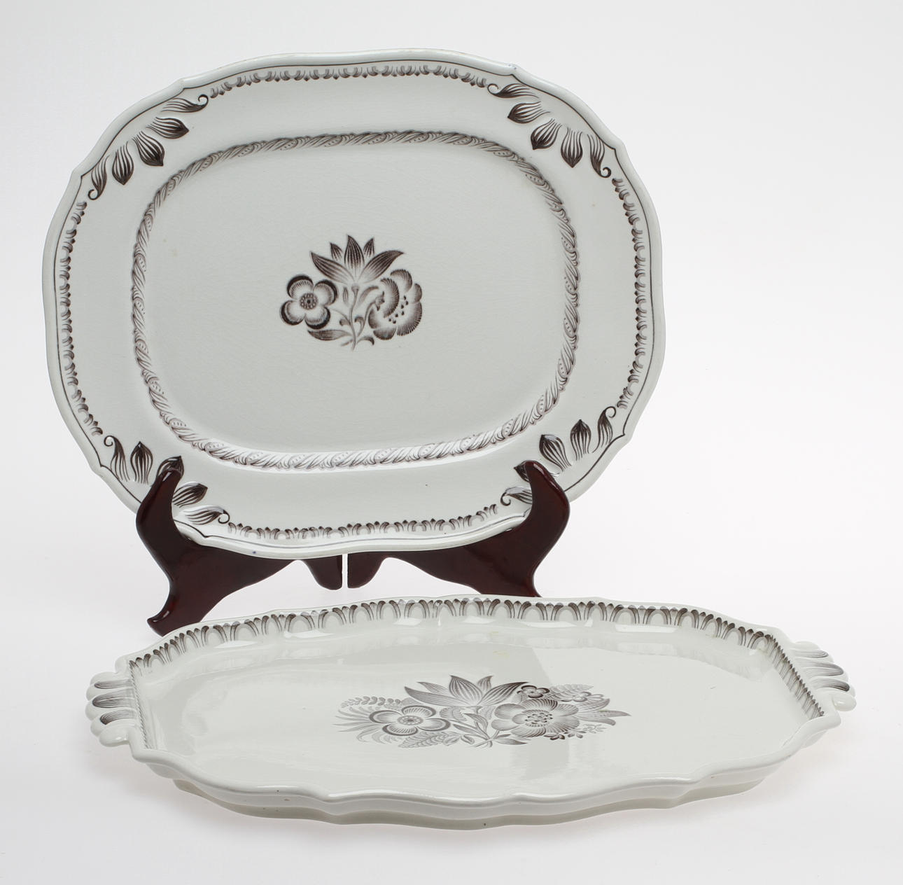 BRICKA, FAT, "Tre Blommor", porslin, Arthur Percy, Gefle.