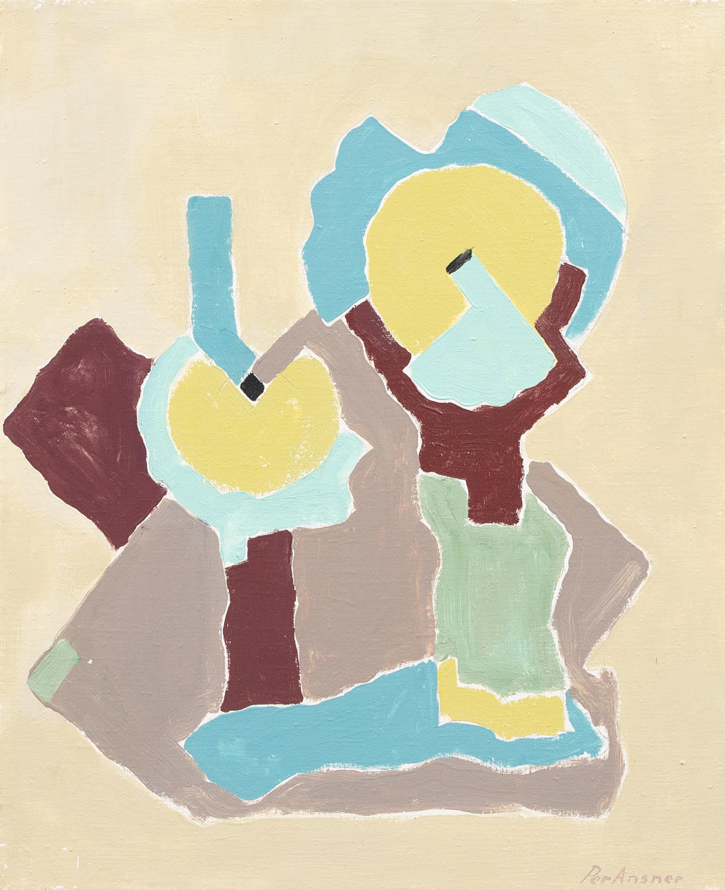 PER ANSNER. “Spring"”, oil/tempera canvas, signed.