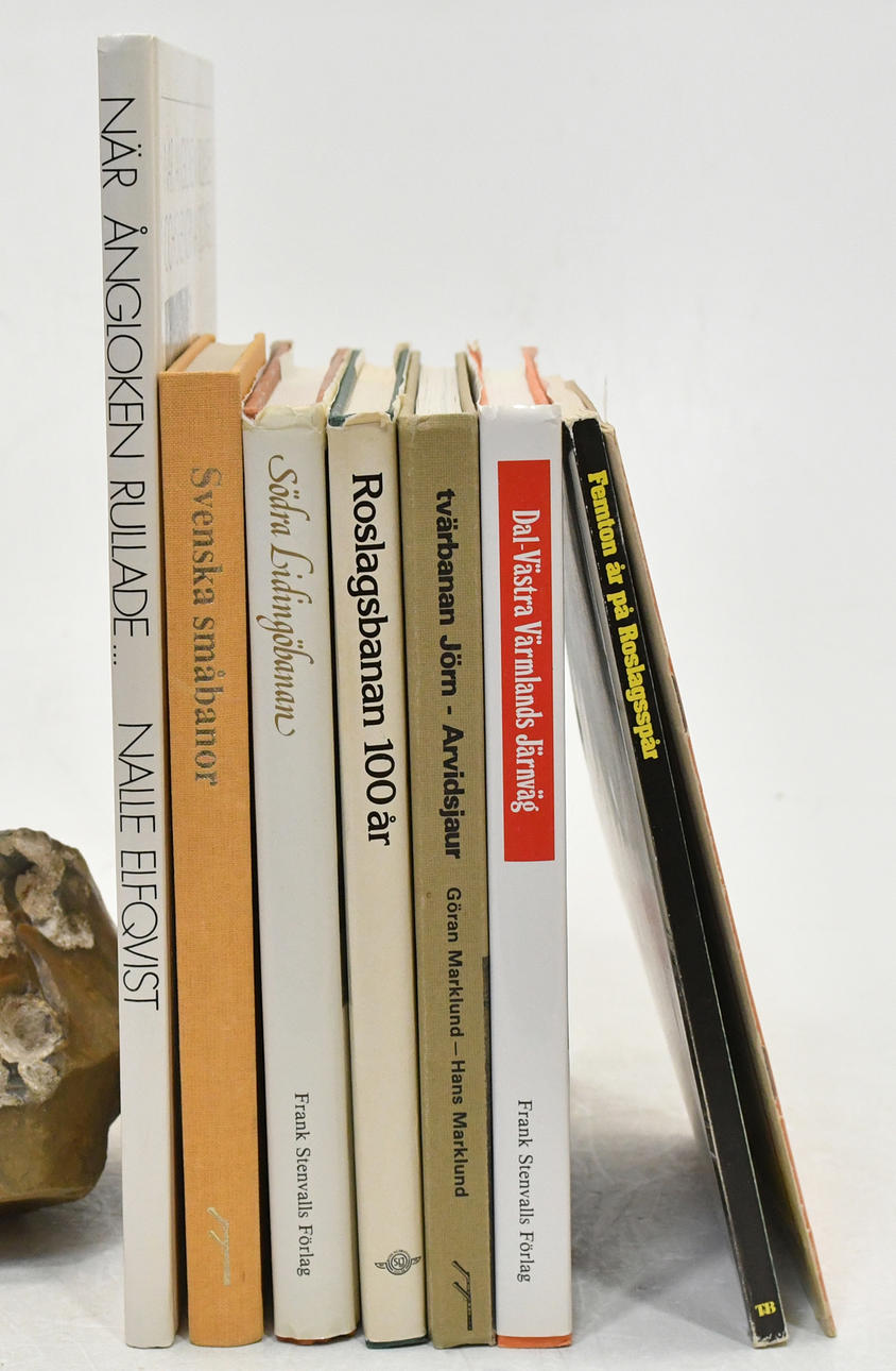 Bøger om svenske små jernbaner. 8 bind.