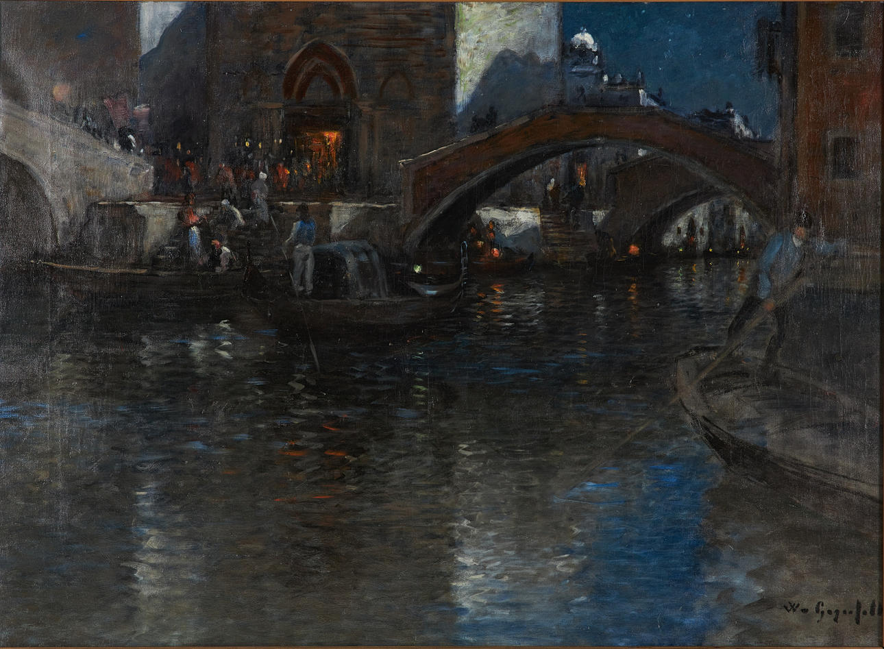 WILHELM VON GEGERFELT. Abendmotiv Venedig.
