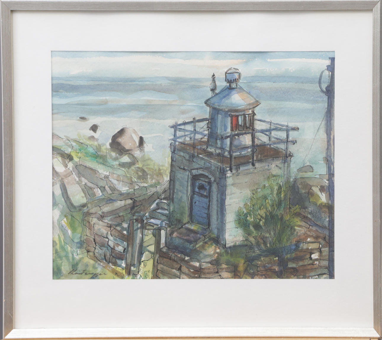 OIDENTIFIERAD KONSTNÄR. WATERCOLOUR, on paper, indistinctly signed.