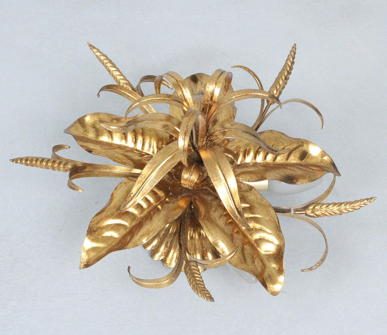 Floral ceiling light with spikes, 1970s.