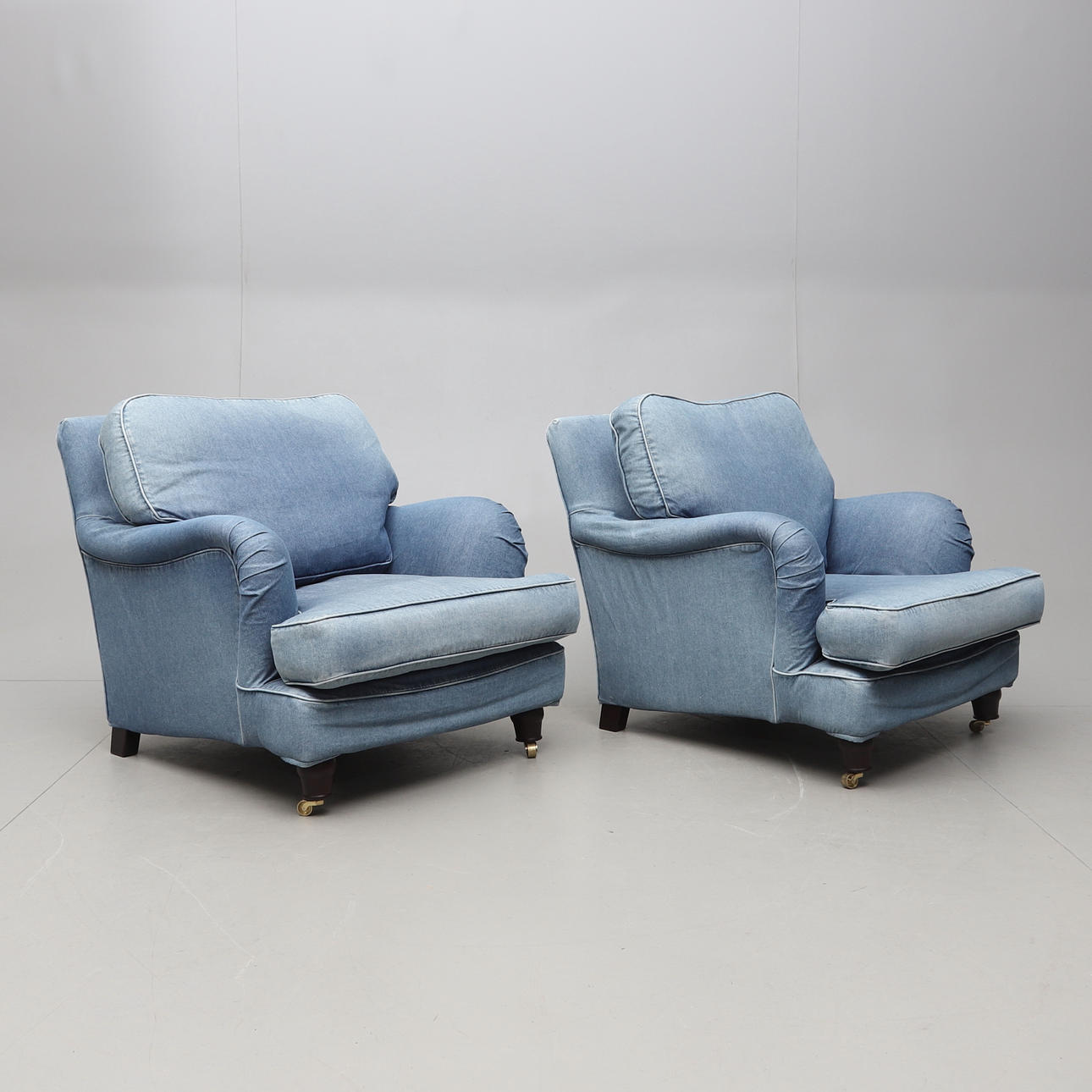 SESSEL, 1 Paar, Modell Howard, Jeansstoff, Englesson, 2000er.