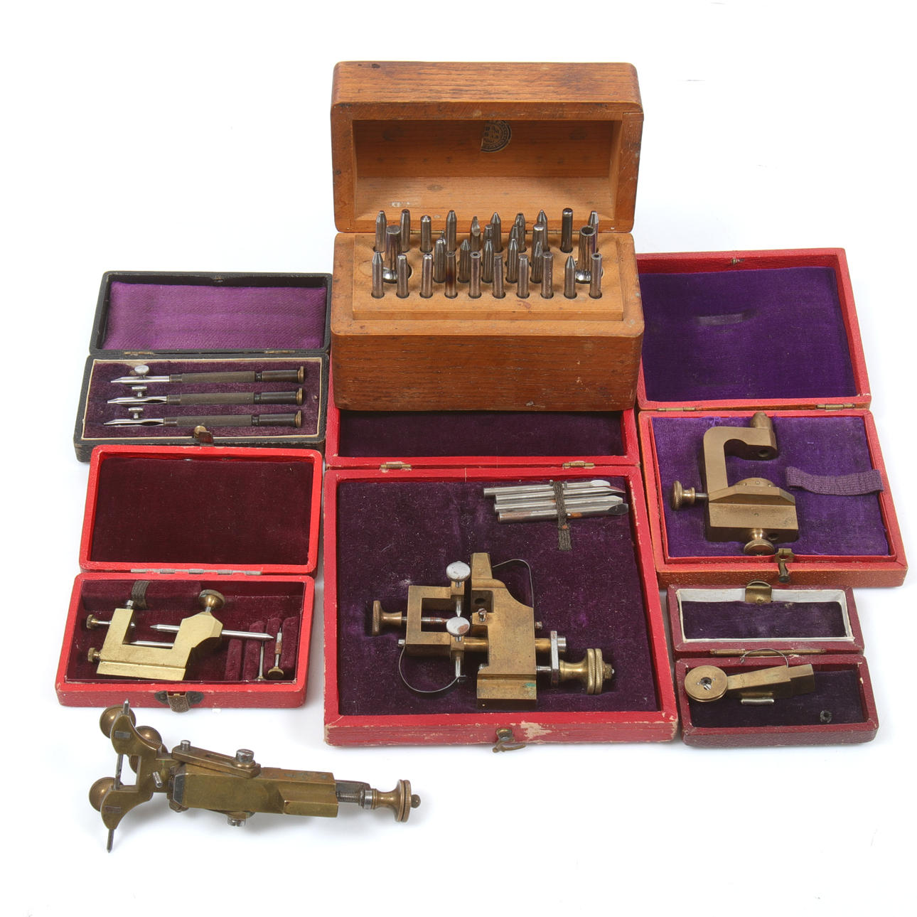 Watch-making tools, batch, inter alia multitool, 20th century.